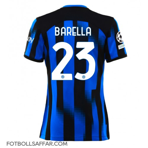 Inter Milan Nicolo Barella #23 Hemmatröja Dam 2023-24 Kortärmad